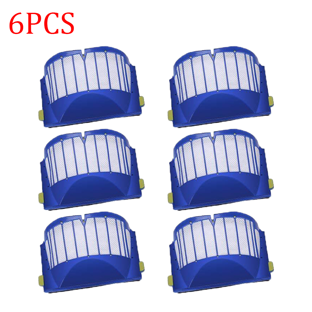 Kit de reemplazo de cepillos/filtros Hepa para iRobot Roomba serie 600, 610, 620, 630, 650, 660, piezas de limpiador al vacío, accesorios: SMT102-6PCS