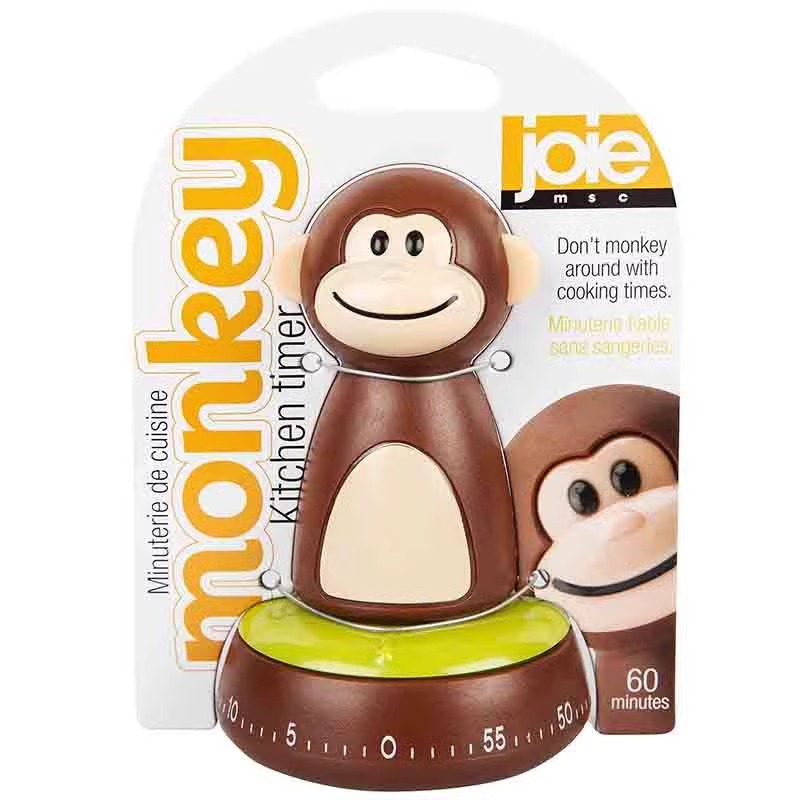 JOIE Monkey Series Bananenhanger Bananenhouder Bananenhaak Fruitmand BPA-vrij Fruitschaal Plaat Keuken Opbergrek Organizer: YELLOW