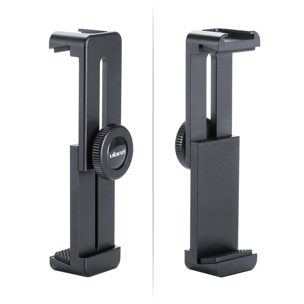 Ulanzi ST-02L Aluminium Telefoon Houder + 1/4 "Statief Koude Schoen voor 5.5-9.3 cm Breedte Smartphone voor Statief Microfoon Licht