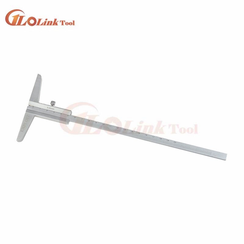 6" 0-150mm Depth Vernier Caliper 0.02 Carbon Steel Metric Gauge Micrometer Measuring Tools