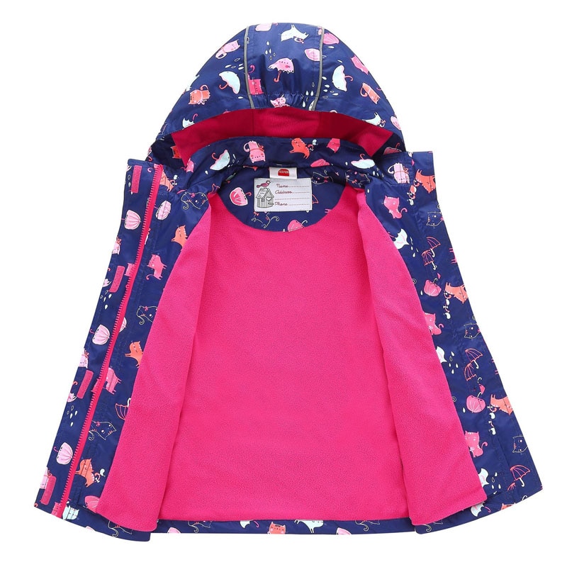 Frühling Herbst Winter Mädchen Mäntel Mädchen Jacke Kind Sport lässig freundlicher Polar- Vlies Jacken Doppel-Deck Wasserdichte Jacken 6300