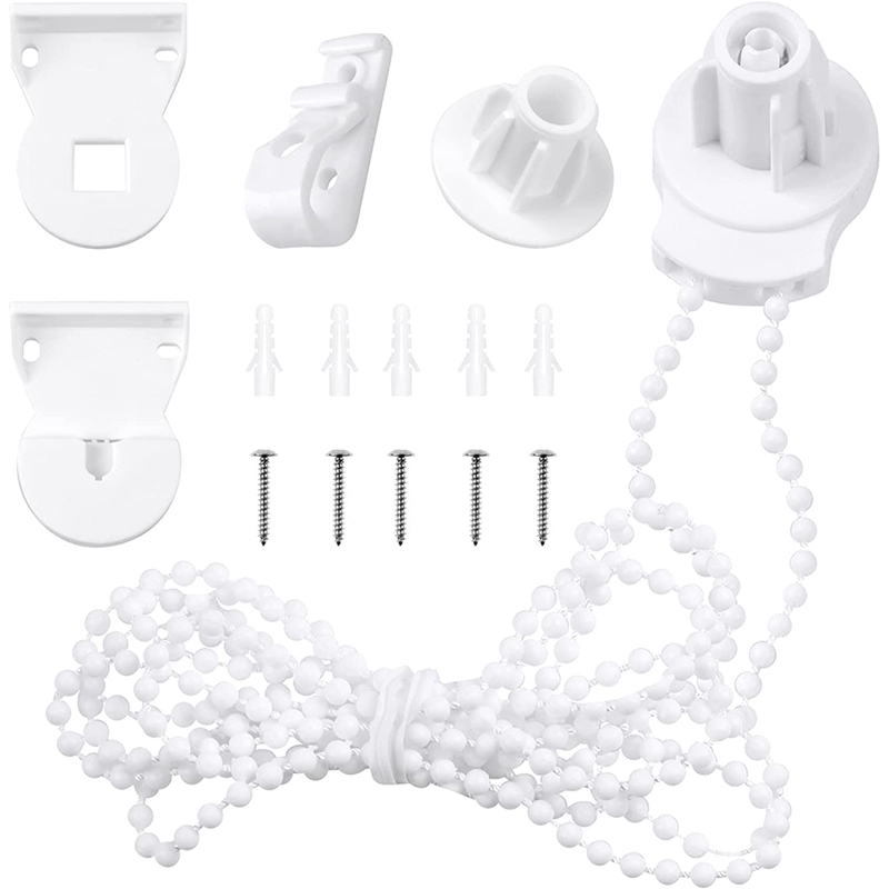 Roller Blind Fittings Kit, Roller Blinds Brackets With Beaded Chain, Curtain Roller Accessories For Windows Replacement: Default Title
