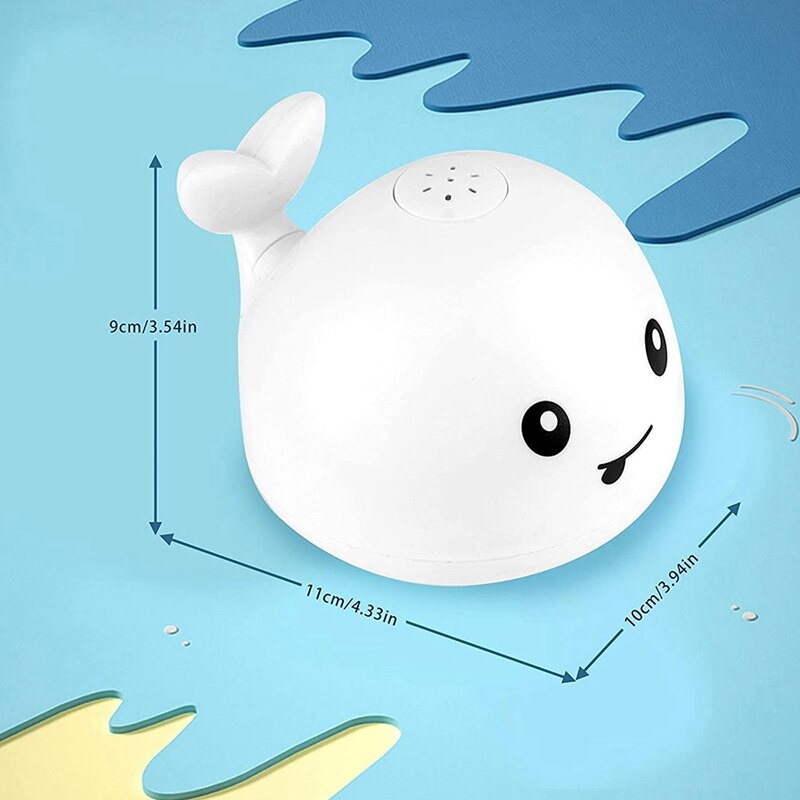 Baby Shower Speelgoed Elektrische Inductie Water Jet Bal Walvis Lichtgevende Bad Speelgoed Waterdicht Plezier Bad Speelgoed