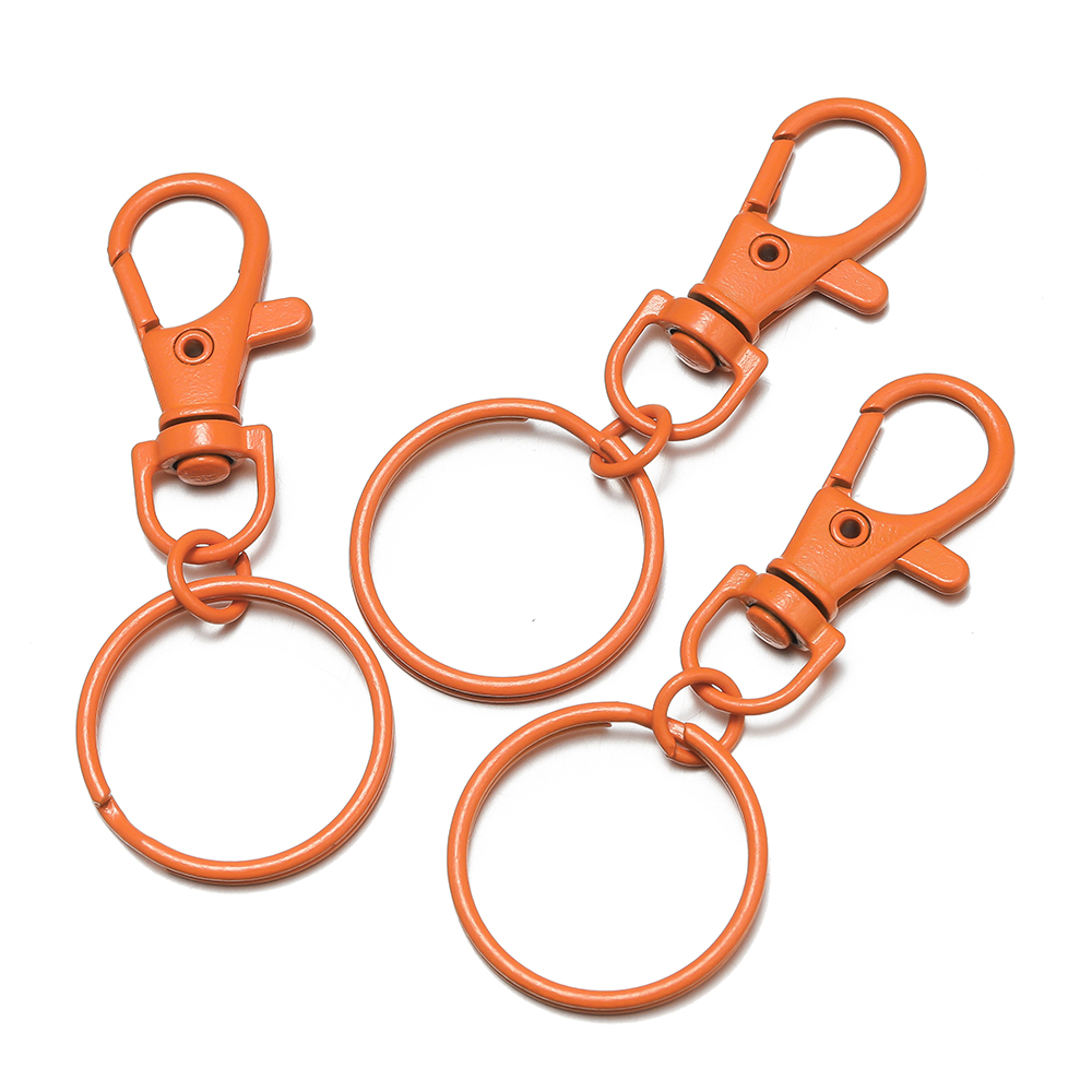 5/10pcs Multicolor Keyring Lobster Clasp Hooks With Adjustable Buckle For Making Keychain DIY Bags Doll Hook Jewelry Accessories: S / Yellow
