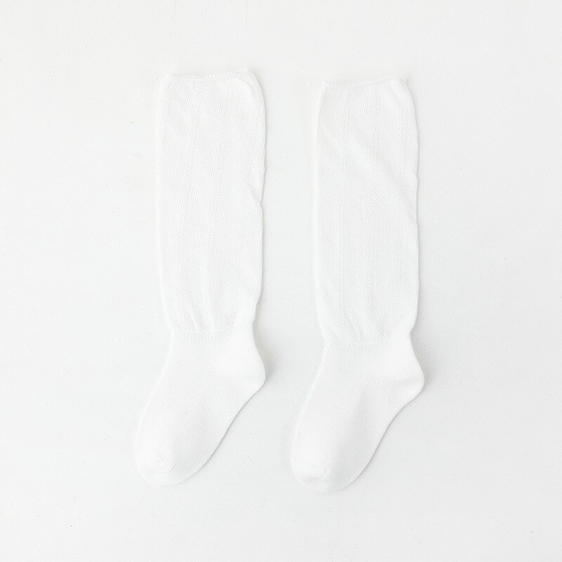 Baby Kniekousen Meisjes Jongens Katoen School Sokken Voor Kids Kinderen Baby Lange Buis Been Warme Lente Zomer Herfst sokken: WHITE / 0-1 years old