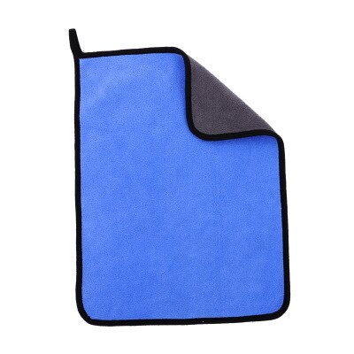1Pc 600GSM Wasstraat Microfiber Handdoek Car Cleaning Drogen Doek Verf Zorg Doek Detaillering Auto Wassen Handdoek Reiniging Accessoires: blue and gray / 30x60cm