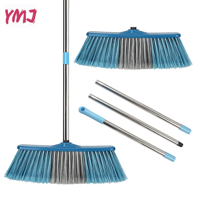 Grote Floor Cleaning Bezem Verstelbare Lange Handvat Stijve Haren Grout Bezems Scrubber Voor Cleaning Binnenplaats Magazijn