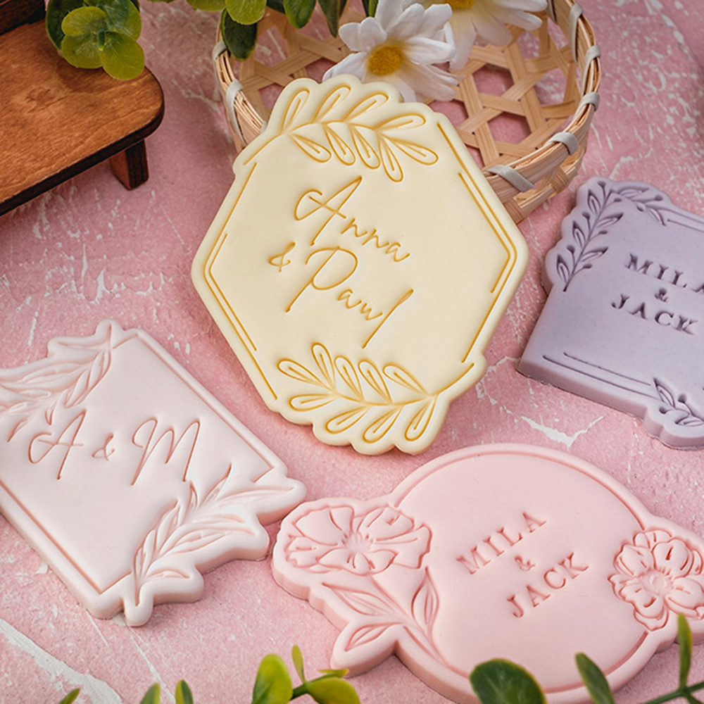 Pattern Blessing Cookie Mold Wedding Birthday Cake Cutting Mold DIY Baking Tool