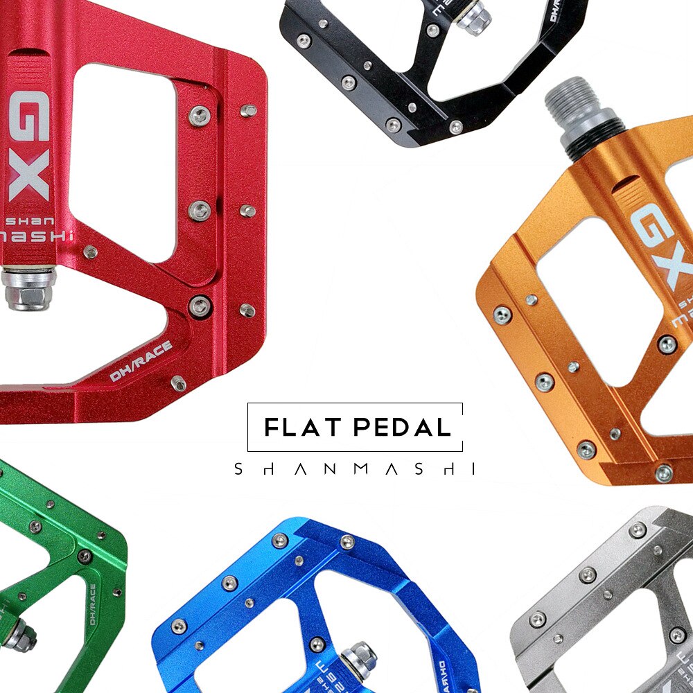 SHANMASHI Ultralight Mountain Bike Pedals Platform CNC Aluminum Alloy Bearings Bicycle Pedal MTB BXM Pedals Non-Slip Flat Pedals
