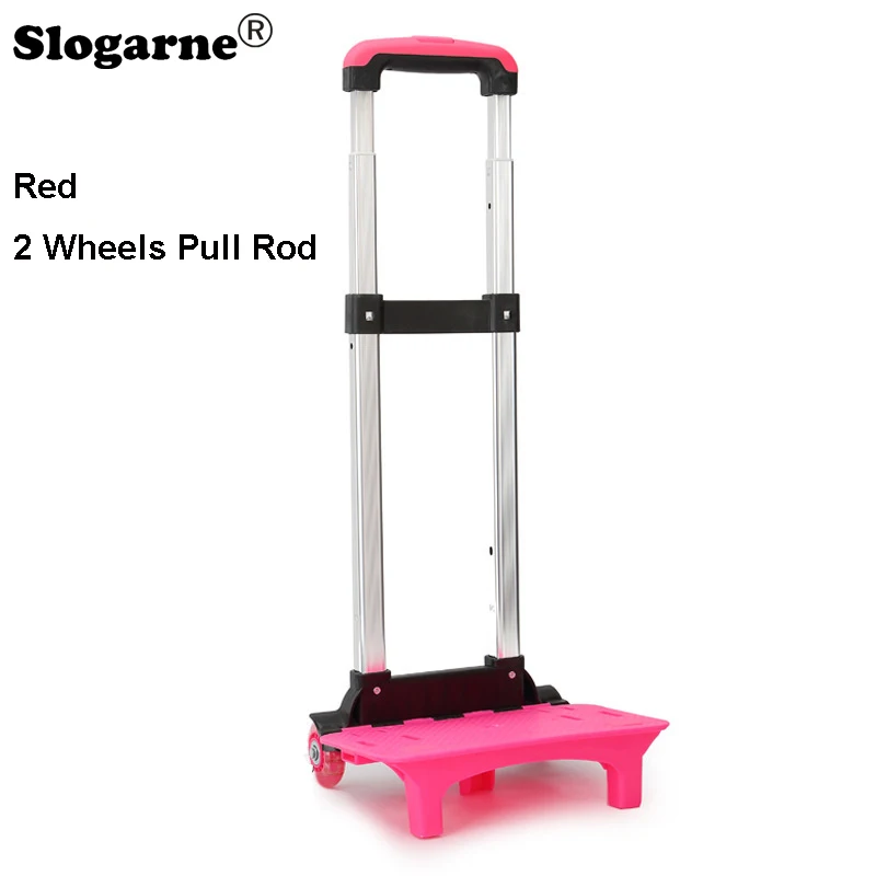 Børnerygsæk trækstang trolleyhjul børneskoletaske tilbehør forbindelsesstang stator studerende trapper 6 hjul tasker dele: Rose guld