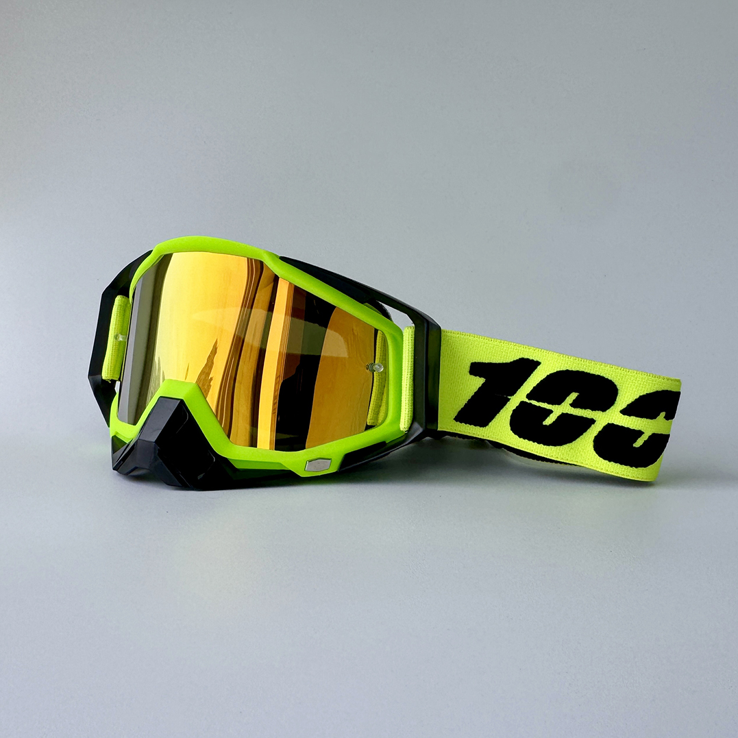 100 Motocross-Brille, HD-Linse, Motorrad-Antibeschlag-Brille, Sport, winddicht, schützt Reiten, Männer und Frauen, Moto, MX, MTB-Sonnenbrille: Blau