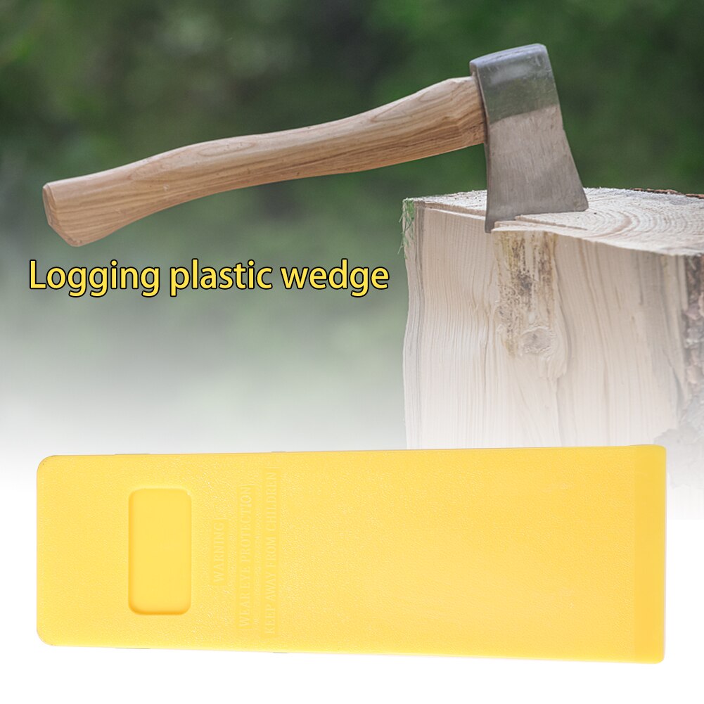 Woodcutting Tool for Logging Cleaving Felled Chainsaw Yellow Cutting Spiked Wedge Woodcutting Tool for Log
