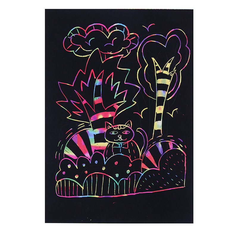 10/20PCS 16K/32K Kraspapier Regenboog Kleurrijke multifunctionele Kras Schilderen DIY Kraspapier voor Kunst Klaslokaal TMZ