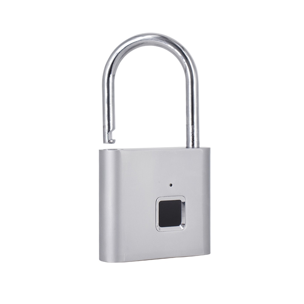 Portable Fingerprint Smart Padlock IP65 Waterproof Electric Biometric Door Lock Home Door Bag Luggage Case Lock USB Rechargeable