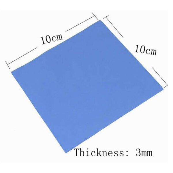 100mmx100mmx3mm Gpu Cpu Heatsink Cooling Conductive Silicone Thermal Pad