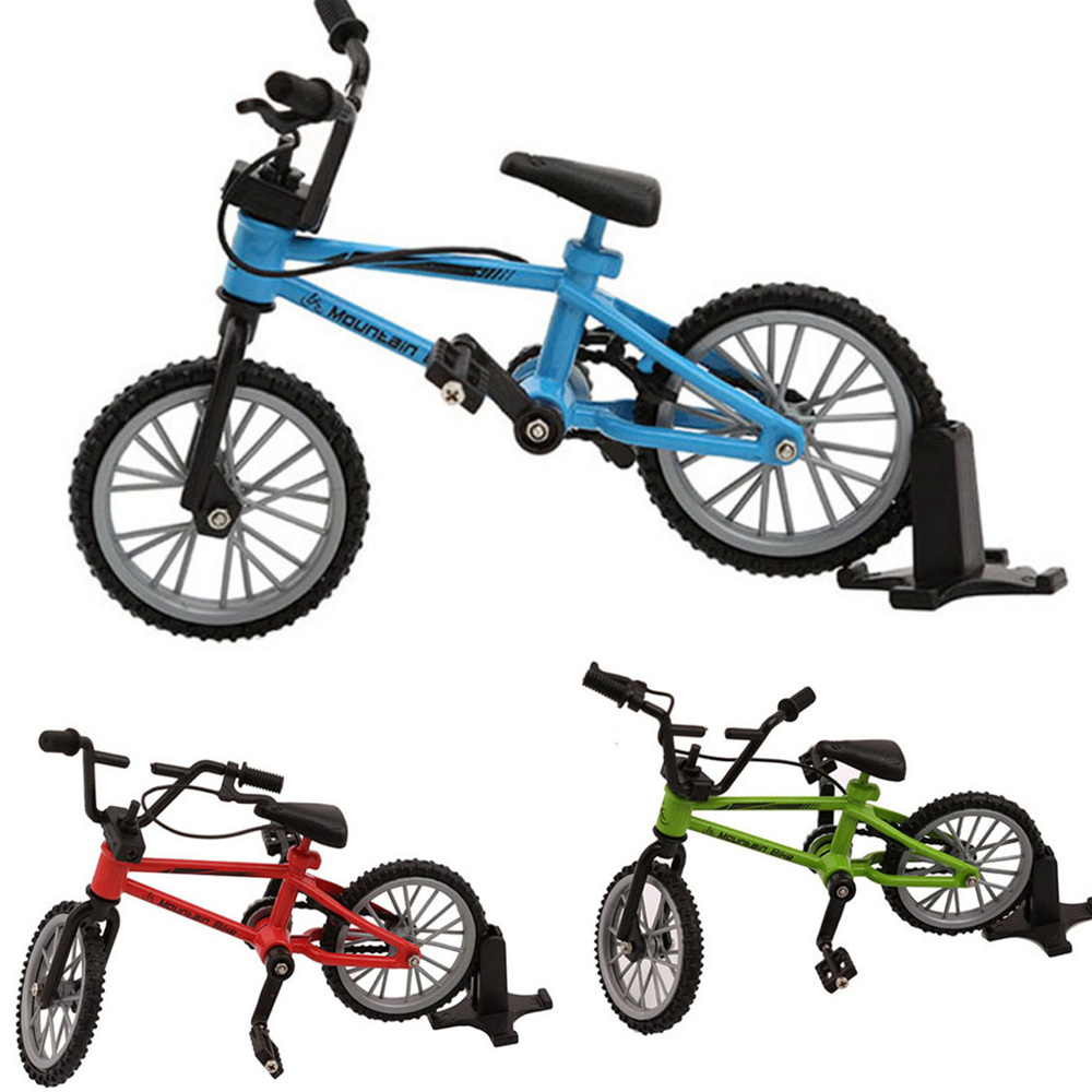 Legering Mini Bmx Vinger Mountainbikes Speelgoed Doos + 2 Pcs Reservewiel Mini-Vinger-Bmx Fiets creatieve Spel Cadeau Voor Kinderen