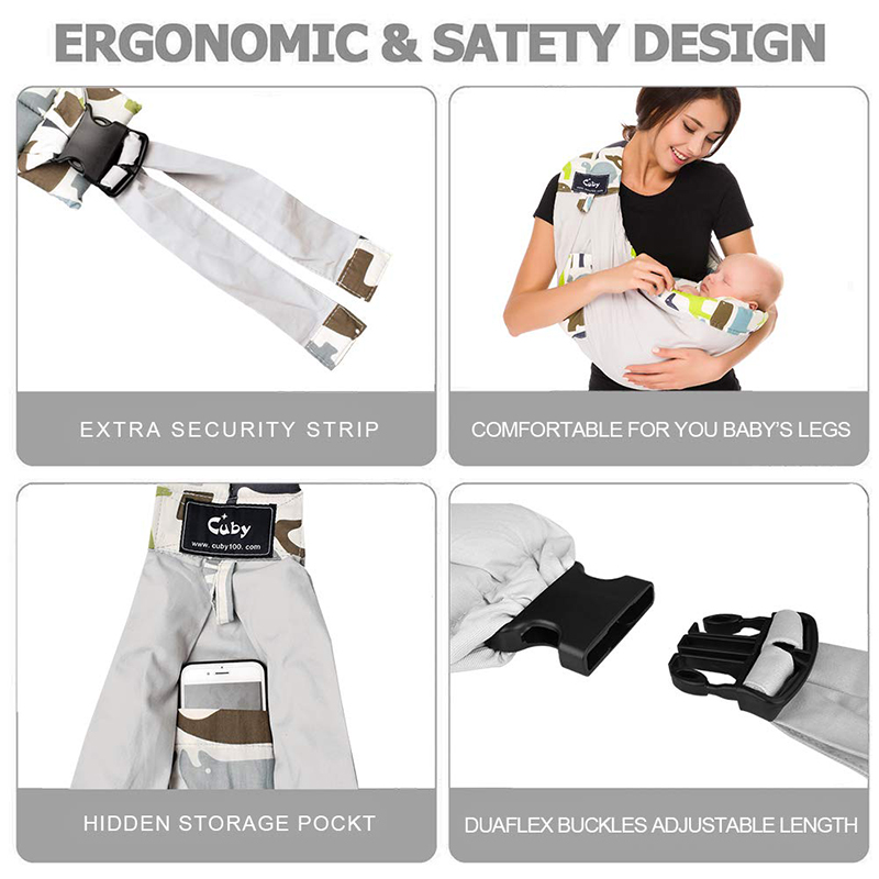 front baby carrier CUBY Baby Sling Baby Wrap Cotton wrap baby Soft Breastfeeding Cartoon animal pattern Ergonomics