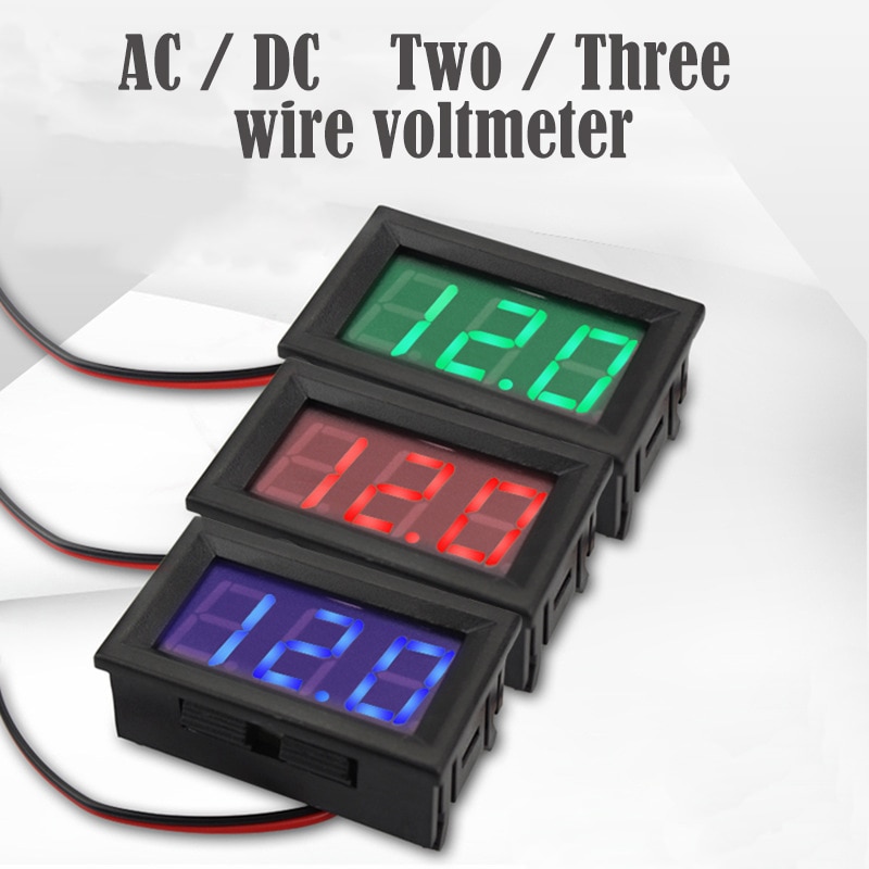 Neue Mini Drei-draht 70-500V AC Digital Voltmeter, Voltmeter Mit Verpolung Schutz, schaltung Messung Voltmeter ^