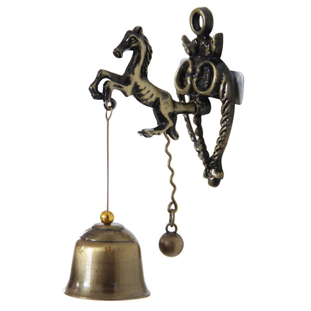 Timbre colgante de Metal para puerta, estilo Retro Vintage, Animal, caballo, elefante, en forma de búho, decoración del hogar