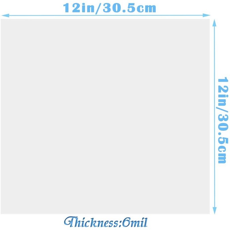 20Pcs Clear Mylar Stencil Sheets 12 inch Blank Stencil Material Sheets,for Compatible Cricut &amp; Silhouette Cutting