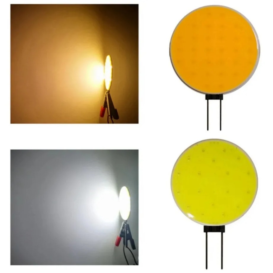 Lámpara LED G4 COB, Bombilla de foco con Chip de luz, 5W, 7W, DC12V, reemplaza la luz halógena, iluminación de cabeza blanca cálida pura, bombillas de decoración