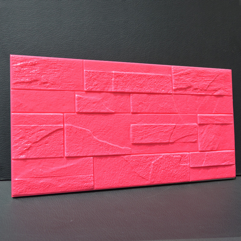 3D Wall Stickers Self-Adhesive Wallpaper Wall Decals Wallpaper Waterproof Sticker Papel De Parede Home Decor Papel De Parede 3D: Rose red