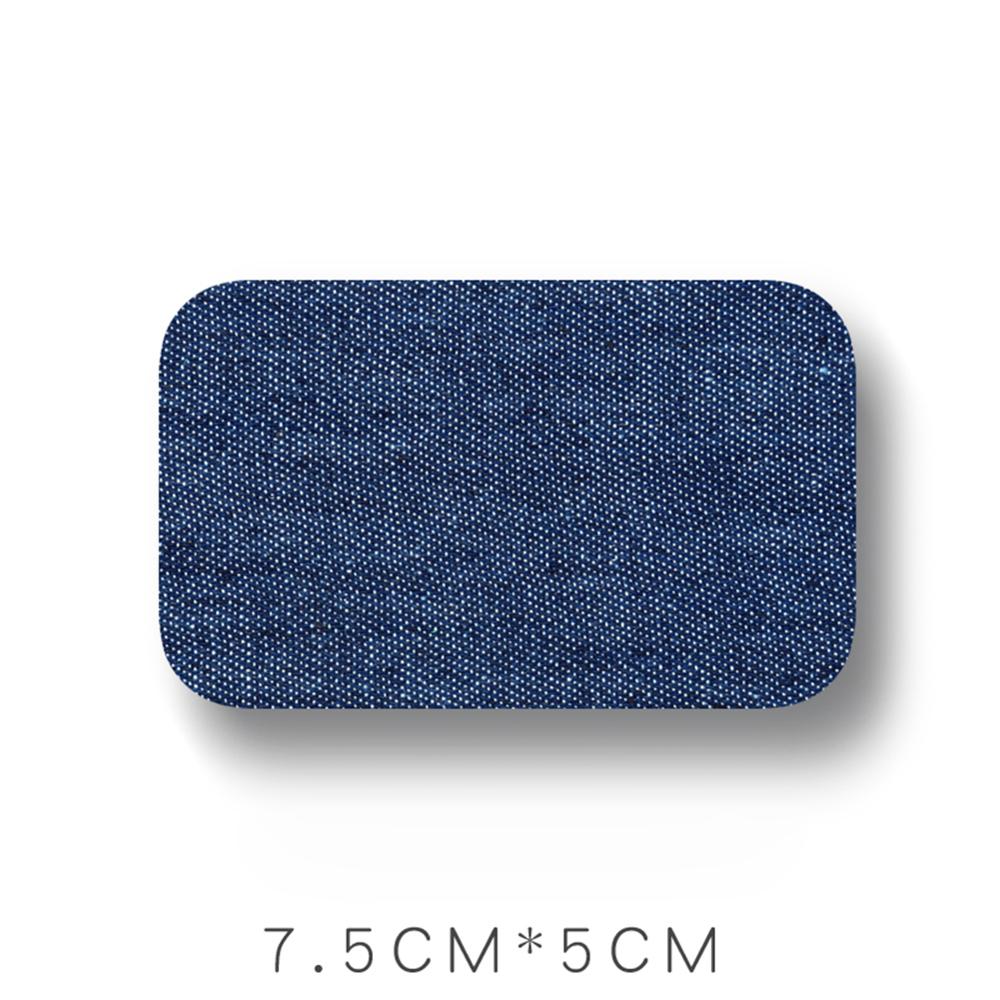 Denim Patches Heat Transfers Iron On Sew Reparatie Jeans Elleboog Knie Terug Patch Voor Kleding Stickers Decoratieve Applicaties: B-Royal Blue