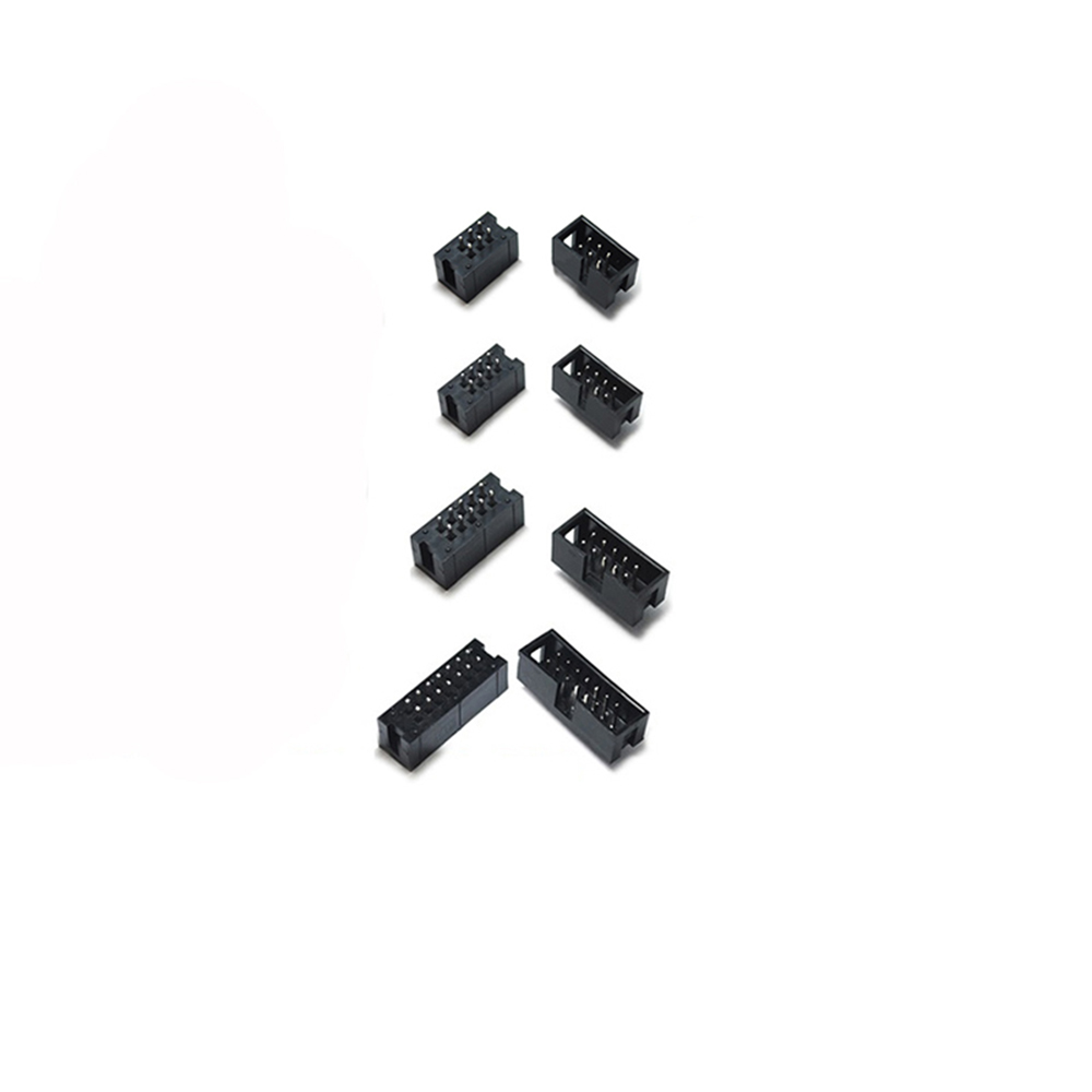 10Pcs DIP 6/10/20/26/34/40 PIN 2.54MM Pitch MALE SOCKET Straight Idc Box Headers PCB CONNECTOR DOUBLE ROW 10P/20P/40P DC3 HEADER