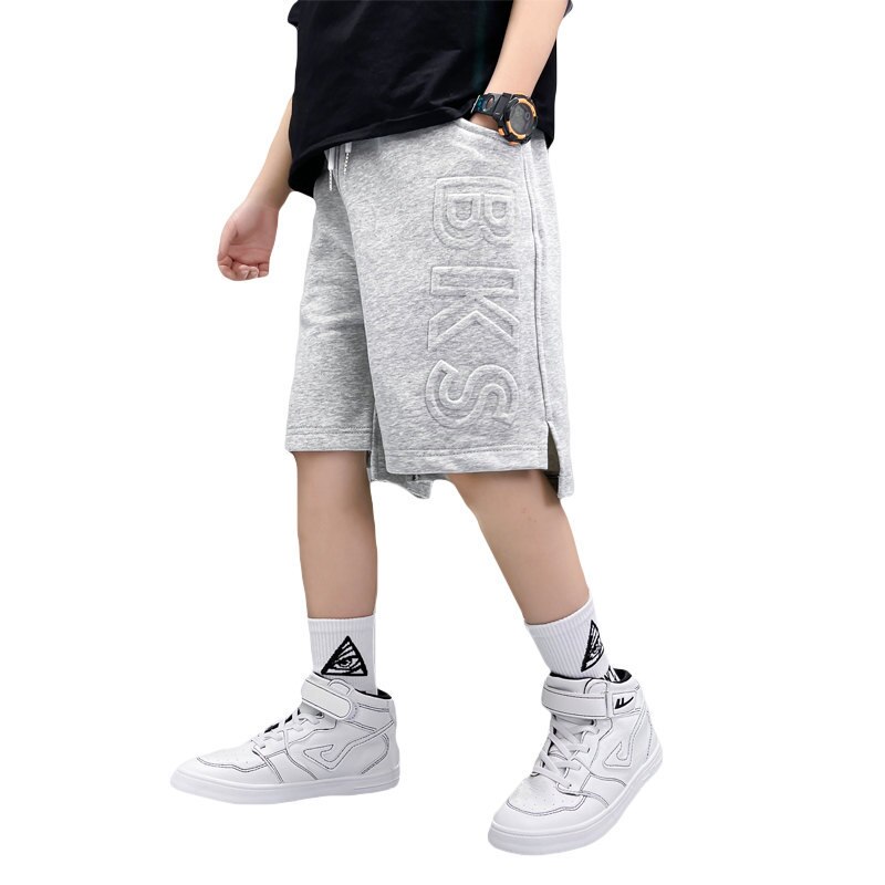 Pantaloncini per ragazzi 2022 pantaloni sportivi in cotone estivo bambini Casual pantaloncini neri grigi abbigliamento sportivo per ragazzi 5 6 8 10 12 14 anni