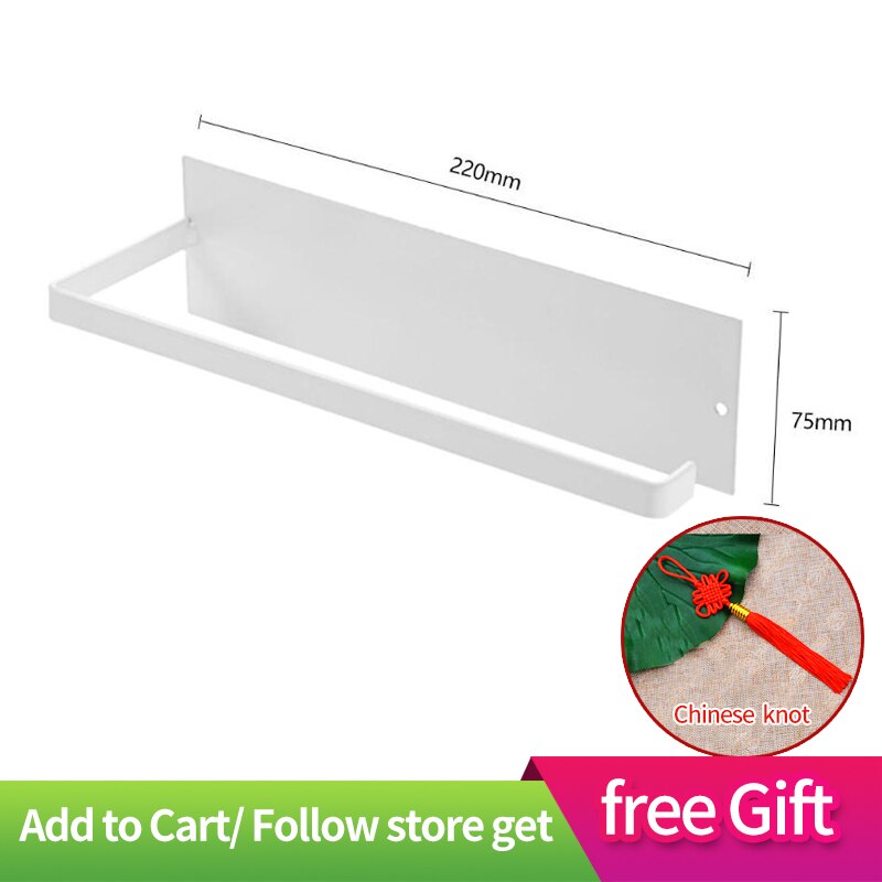 Suporte de papel para parede, segurador autoadesivo para papel higiênico e banheiro para lenços: White Paper Holder