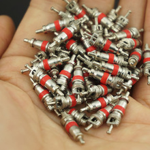 Núcleo de válvula Schrader de reparación para aire acondicionado de coche, recambio de neumático de bicicleta, HVAC, 100 unids/lote