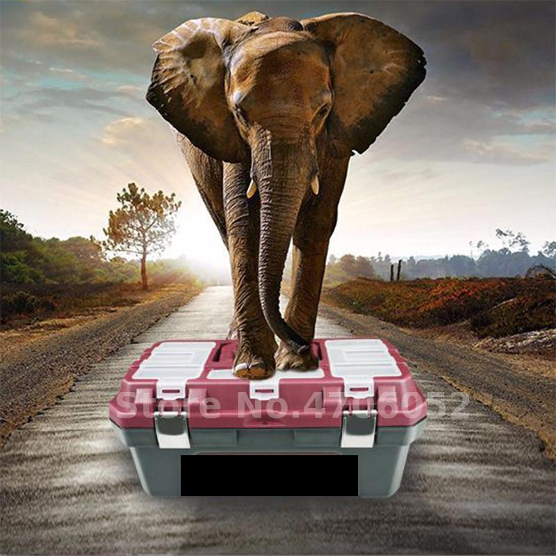 17inches Portable plastic stainless steel toolbox household maintenance electrician plastic Tool Box Multifunctional set 19 17