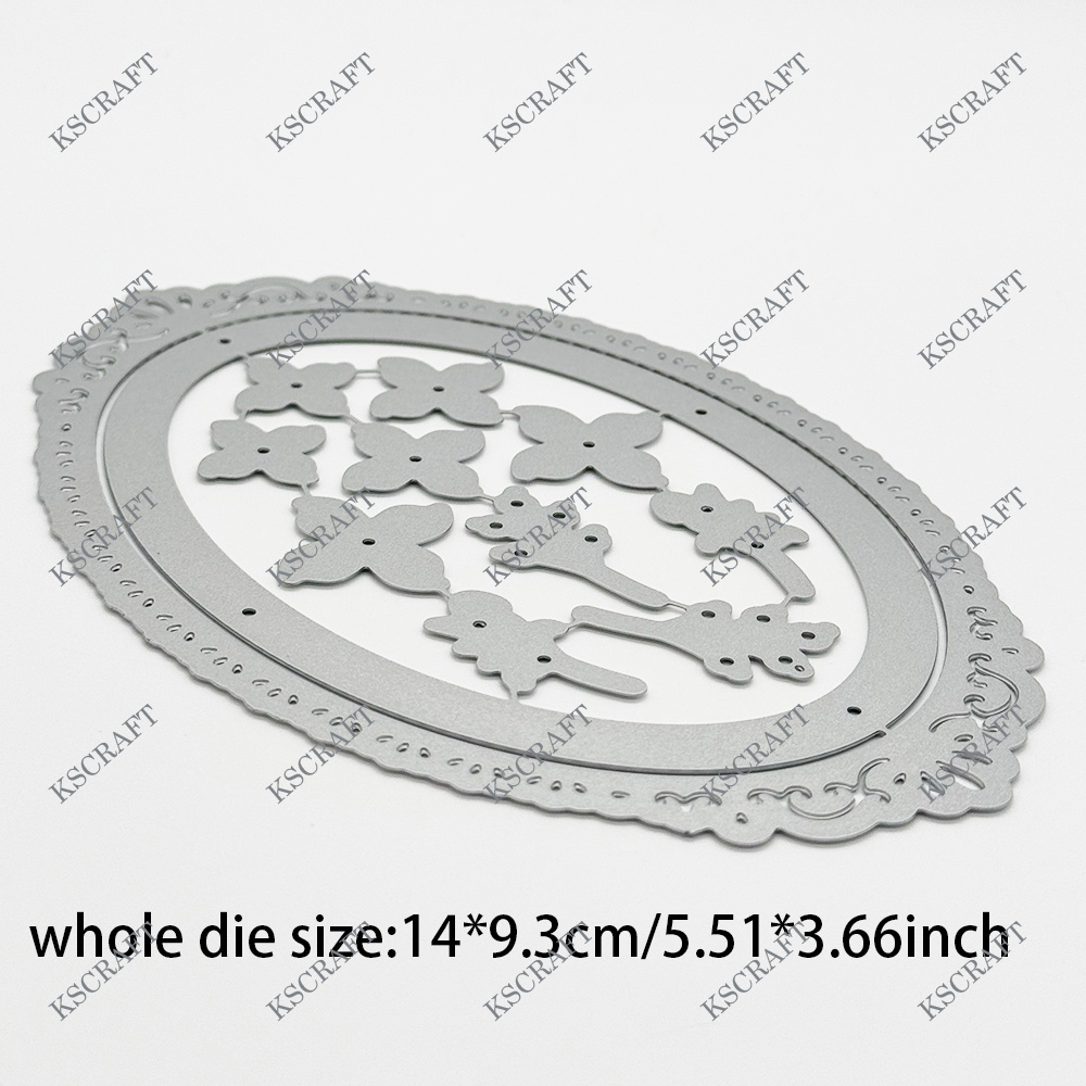KSCRAFT Oval Frame Cutting Dies Stencils for DIY Scrapbooking Decorative Embossing DIY Paper Cards