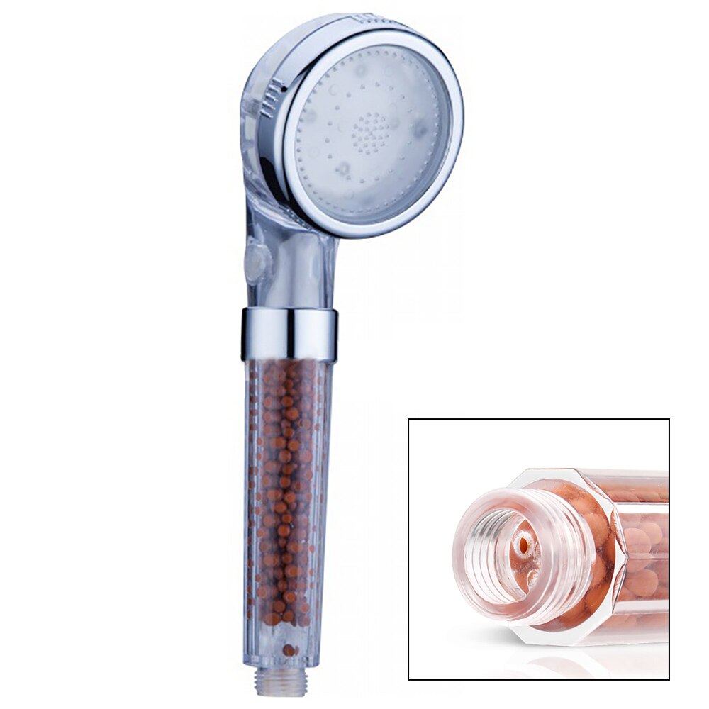 Pommeau de douche SPA à anions LED, économie d'eau, contrôle de la température, grande douche à main colorée