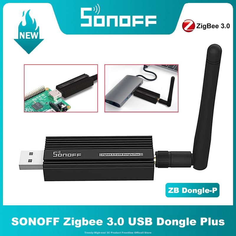 Sonoff Zb Dongle-P Usb Dongle Plus Zigbee 3.0 Draadloze Zigbee Gateway Analyzer Zigbee2MQTT Usb Interface Capture Met Antenne