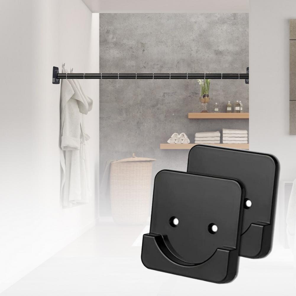 Karnisz uchwyt robić montażu antypoślizgowy przyklejany robić ściany bezdotykowy prysznic karnisz napinacz robić domu wystrój łazienki kurtyna