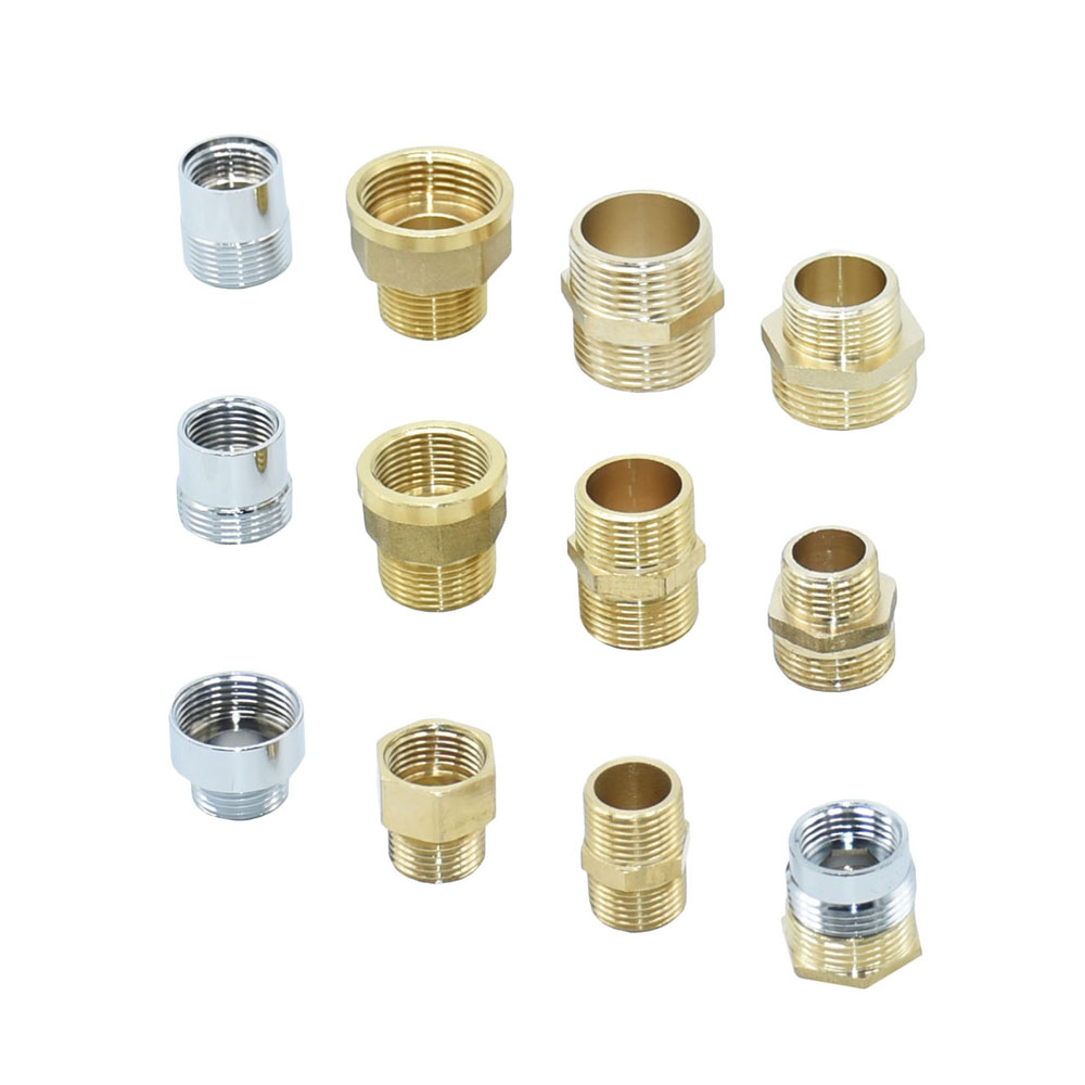 Latão 1/2 "3/4" 1 "macho fêmea rosca conector reduzindo acoplador acessórios de cobre conectores de tubo adaptador de torneira de água