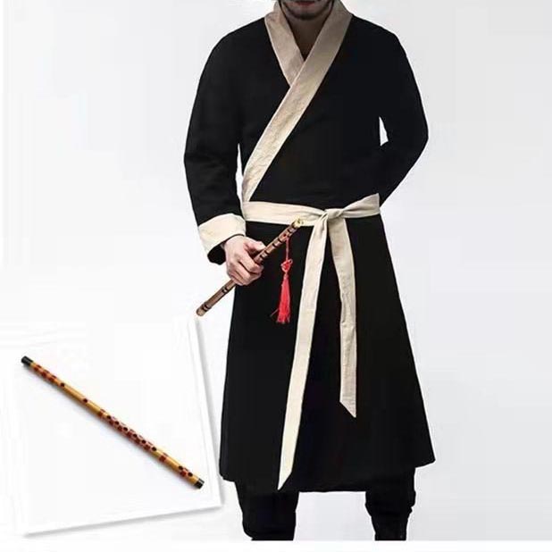 Fantasy Homem Old Tiongkok Ninja Japan with/Without Accessor Size Plus Costume Cosplay Halloween Man: XXL / Blue