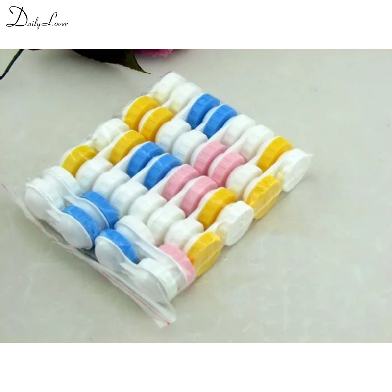 10/20pcs/lot Simple Contact Lens Case Box Eyewear Accessories Cute Travel Box Container For Lenses Random Color