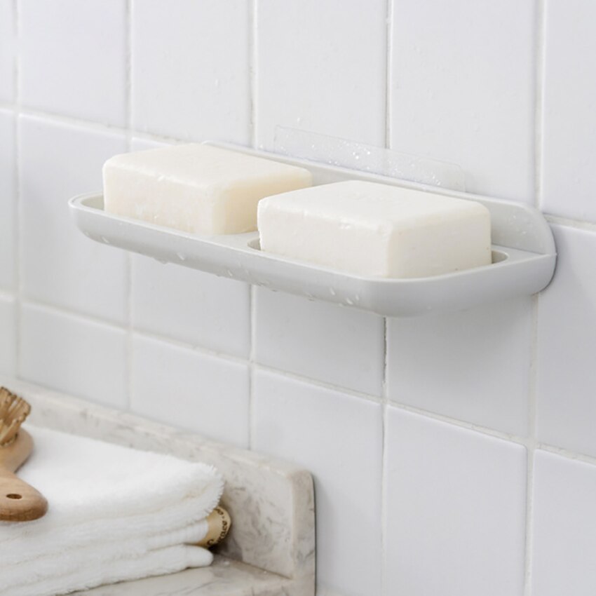 Porte-savon mural auto-adhésif avec grille de Drainage, support pour salle de bains et évier de cuisine