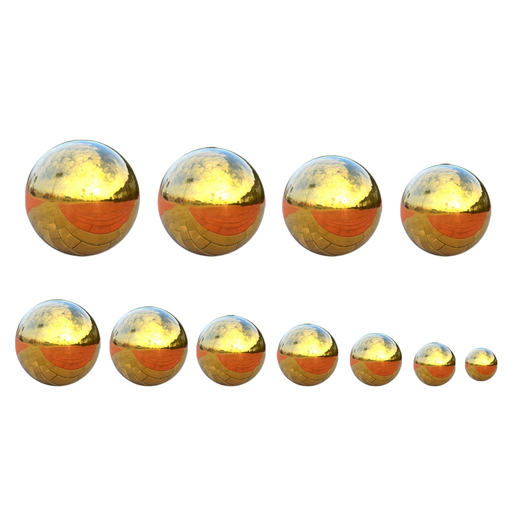 High Brightness Shine Sphere 304 Stainless Steel Hollow Ball Seamless Mirror Ball Decoration for Wedding Party Home Garden