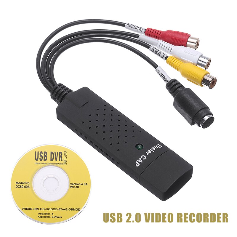 Enkele Usb 2.0 Video Capture Card Audio Tv Video Dvr Naar Pc Dvd Vcr Converter Recorder Grabber Adapter Audio Naar digitale Converter