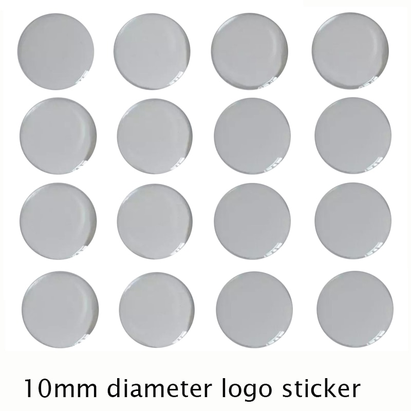 10Mm Diameter Smart Key Logo Sticker Met Epoxyhars Kristal Materiaal Autosleutel Embleem Badge