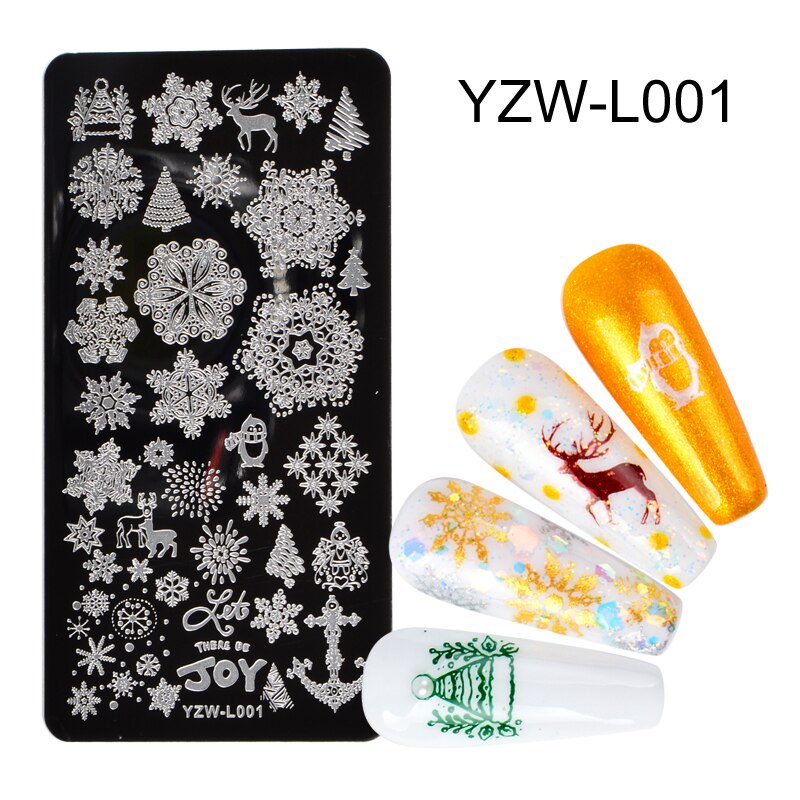 1 PC Spitze Blume Ebene Nagel Stanzen Platten Marmor Bild Stempel Vorlagen Geometrische Druck Schablone Werkzeuge: YZW-L001