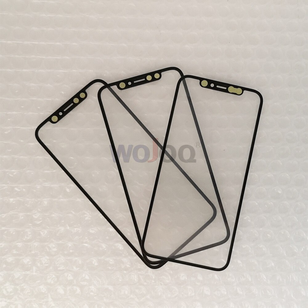 Vidro da tela de toque + oca para iphone x xs max painel de toque frontal display lcd exterior lente vidro capa reparo do telefone substituir peças