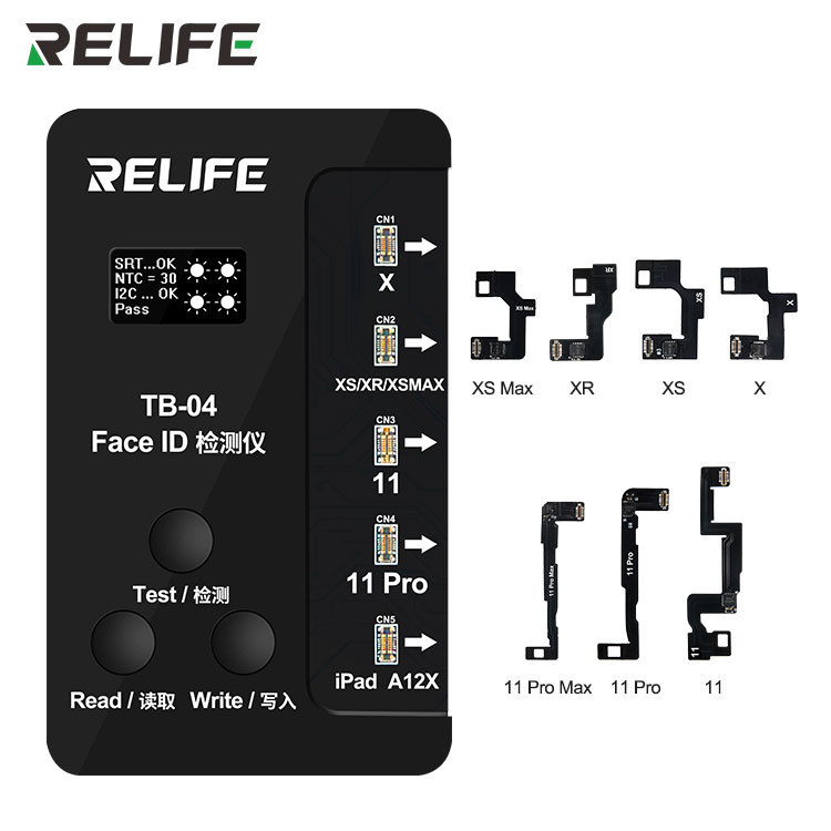 RELIFE Face ID Repair Instrument TB-04 For iPhone X XS XSM XR 11 11PRO 11PROMAX Dot Cable repair tools: Full set