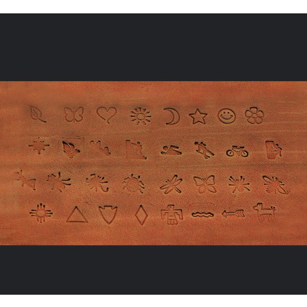 37 Pcs Leather Stamping Tool kit Leather Stamps Alphabet for Metal Love flower Stamps Punch Set for Leather Craft Printing Tools