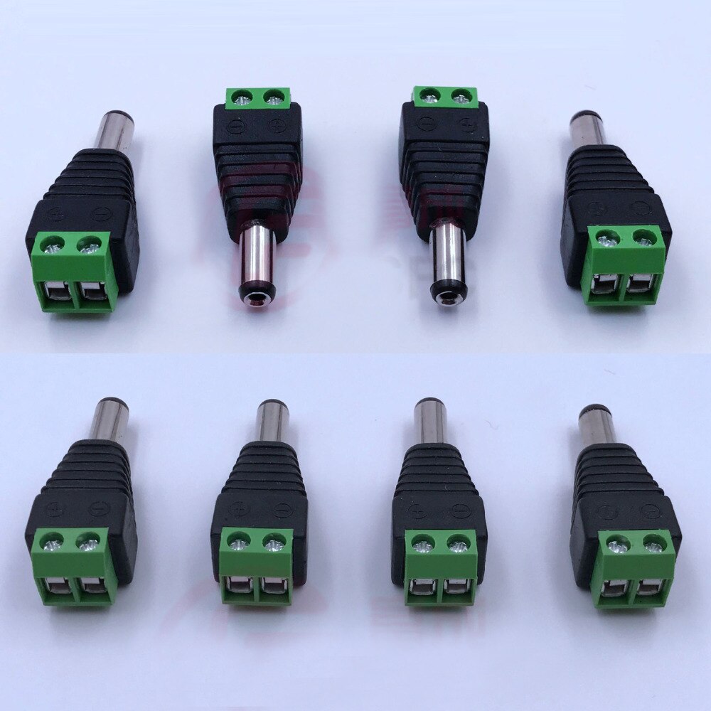 Man Vrouw 5.5Mm X 2.1Mm Dc Power Kabel Jack Plug Adapter Connector 12V