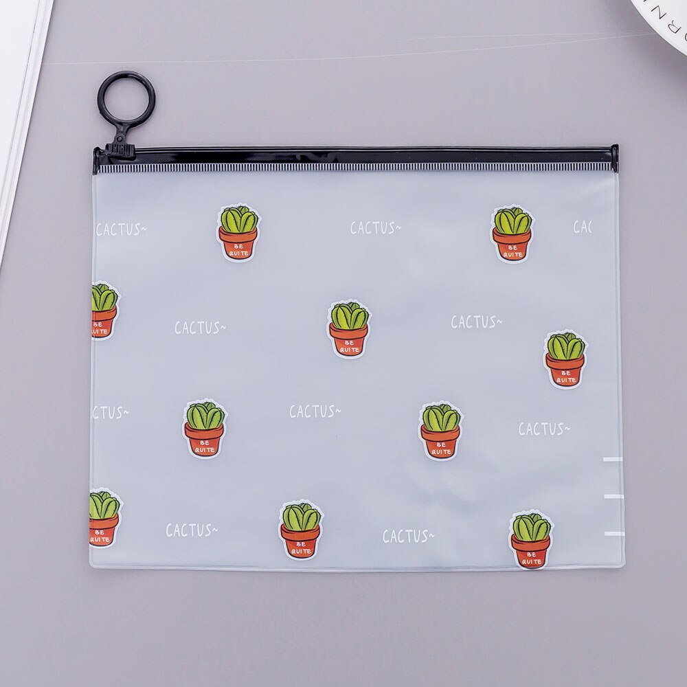 Cactus Pencil Case Canvas Plastics Kawaii Stationery Student Cute Pencil Box School Office Supplies: 7