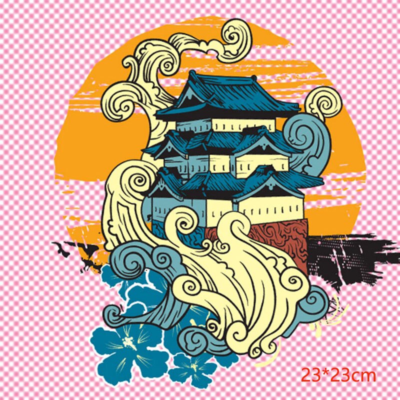 Strijkapplicaties voor dieren in chinese stijl, patches voor kleding, stickers op kleding, warmteoverdracht, applicaties, doe-het-zelf, applicaties, strepen, g: Antiek messing